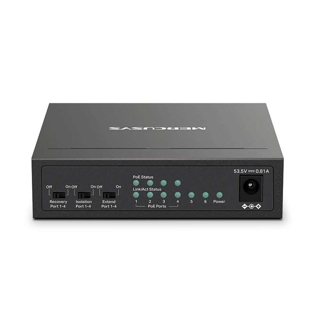 MERCUSYS MS106LP Switch 6 Puertos RJ45 100Mbps 4P PoE+
