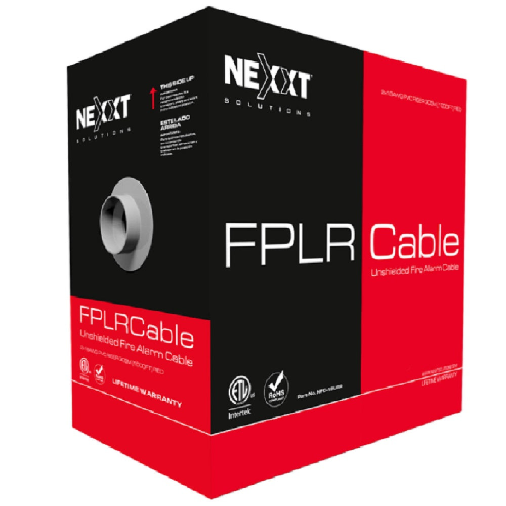 NEXXT SOLUTIONS NFC-18URR Cable para Incendio FPLR 2x18 CMR x 305mts
