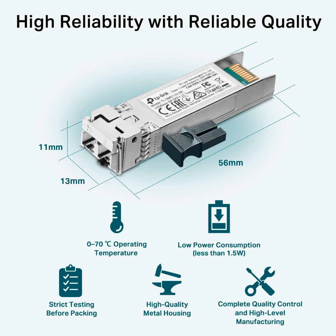 TP-LINK SM5110-SR Transceiver LC SFP+ 10G Multimodo Omada