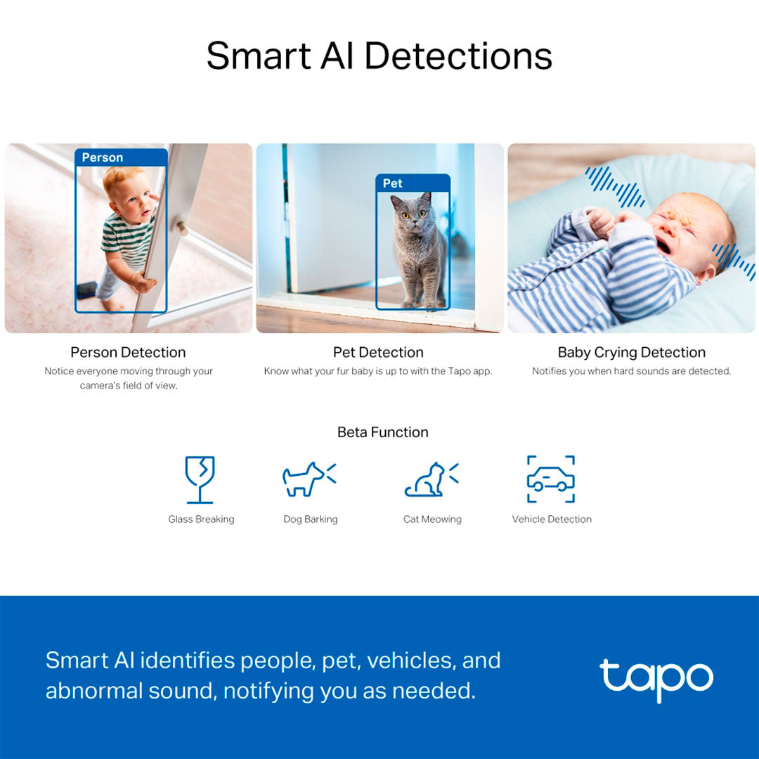 TP-LINK Tapo C230 Cámara de Seguridad WIFI 5MP 3K 360° PT