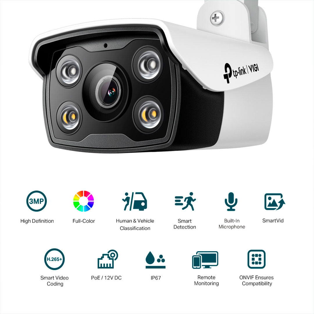 TP-LINK VIGI C330 6mm Cámara de Seguridad IP PoE 3MP 2K