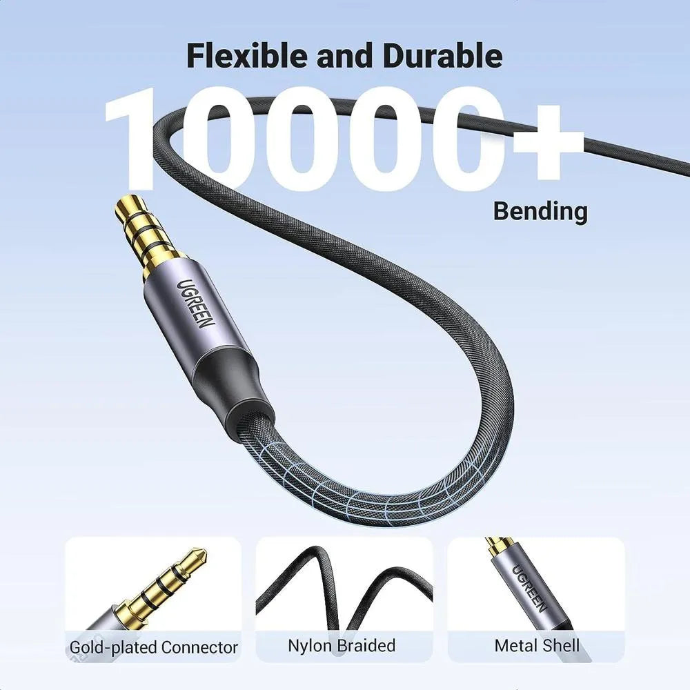UGREEN AV183 20782 Cable de Audio para Micrófono 3.5mm Macho a Macho 2m