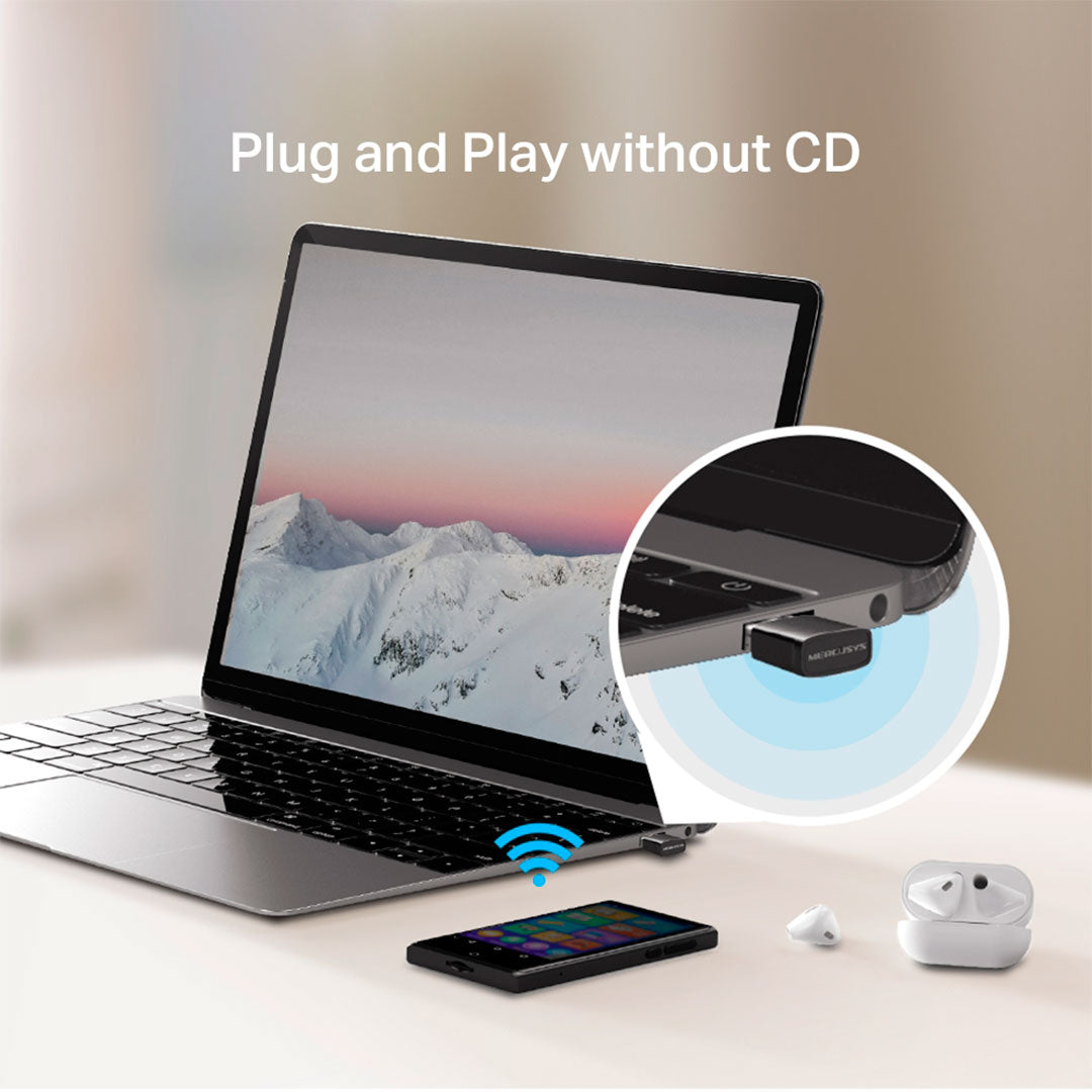 MERCUSYS MA12N Adaptador Nano USB Inalámbrico N300