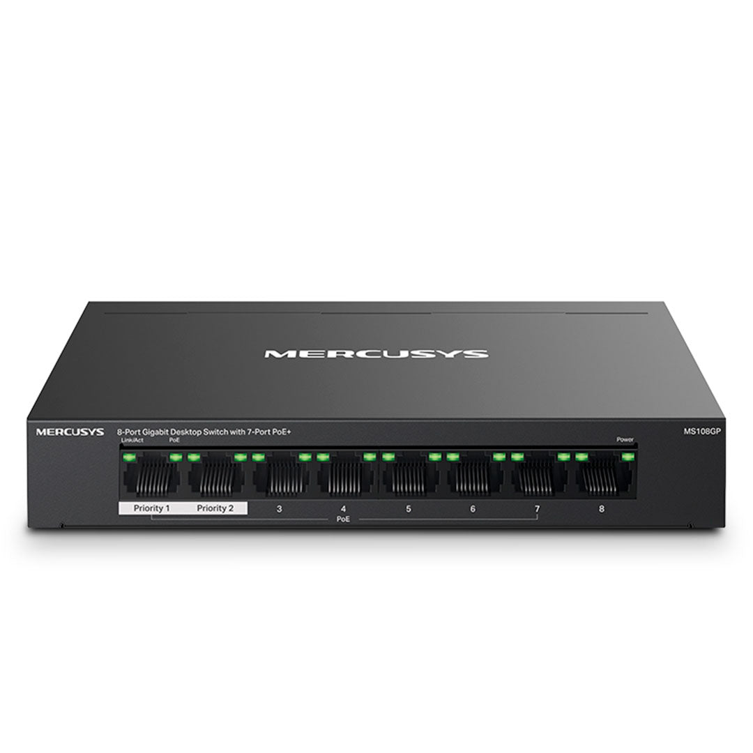 MERCUSYS MS108GP Switch 8 Puertos RJ45 7 PoE+ Gigabit