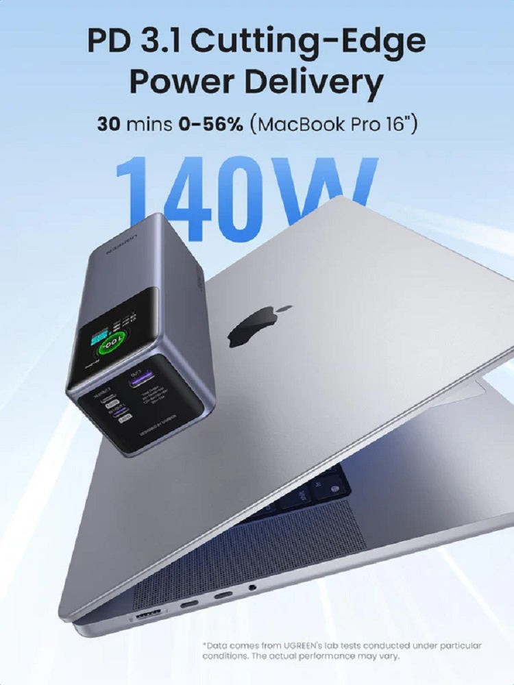 UGREEN PB722 35525B Power Bank con Pantalla Digital 25000mAh 200W