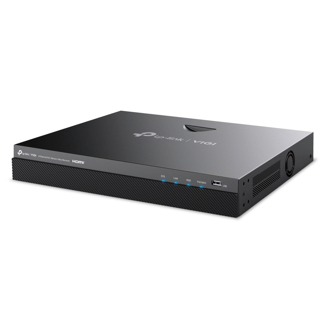 TP-LINK VIGI NVR2008H-8MP-2TB Grabador de Vídeo NVR 8 Canales PoE+ 4K 2TB
